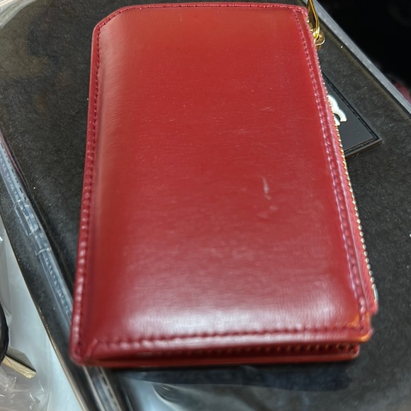 Saint Laurent Paris burgundy Leather Card Holder made in Italy. Comes with COA - Picture 1 of 12